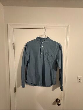 Reiss Men’s Dusty Blue Button-Down Shirt